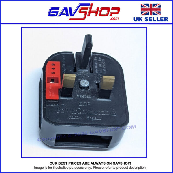 EURO CONVERTER UK PLUG - ECP - Black 5A Reusable Screw