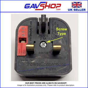 EURO CONVERTER UK PLUG - ECP - Black 5A Reusable Screw