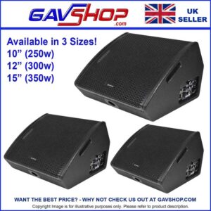 GAVSHOP-ACTIVE-WEDGES Citronic Powerful Active Loudspeaker or Wedge Monitors in Various Speaker Power Sizes & Bluetooth