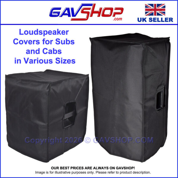 Loudspeaker Protection Slip Covers for 8", 10", 12", 15" and 18" Speaker Cabs.