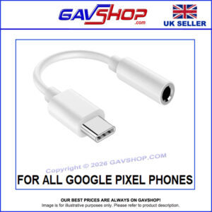USB C to 3.5mm Adaptor for Google Pixel 5 6 7 8 Pro 6A 2XL 3XL 4XL