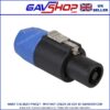 Audio Adapter Locking Speakon Type 2 Pole - Plug, Mono Receptacle - 6.35mm