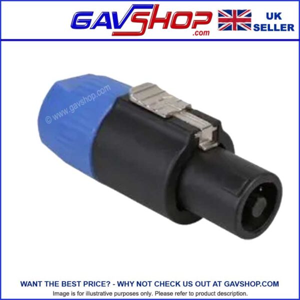 Audio Adapter Locking Speakon Type 2 Pole - Plug, Mono Receptacle - 6.35mm