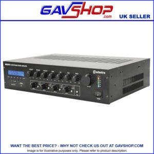 4-zone 100V Mixer Amplifier with Room Volume Control and Paging