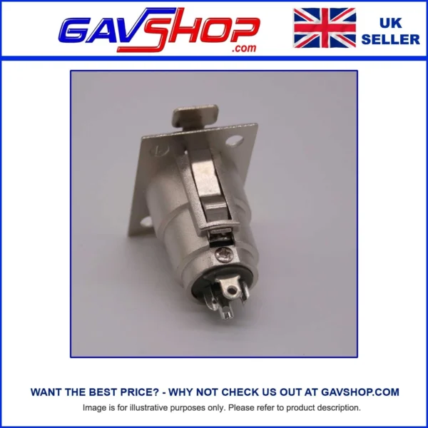 3 Pin XLR Female Chassis Socket with Nickel Plated Contacts and Solder Terminals