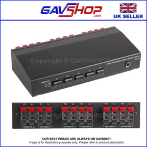 HiLo 5-Channel Speaker Switch with Headphone port, 200W
