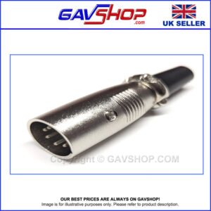 5-Pin XLR DMX Plug Male with Solder Connections