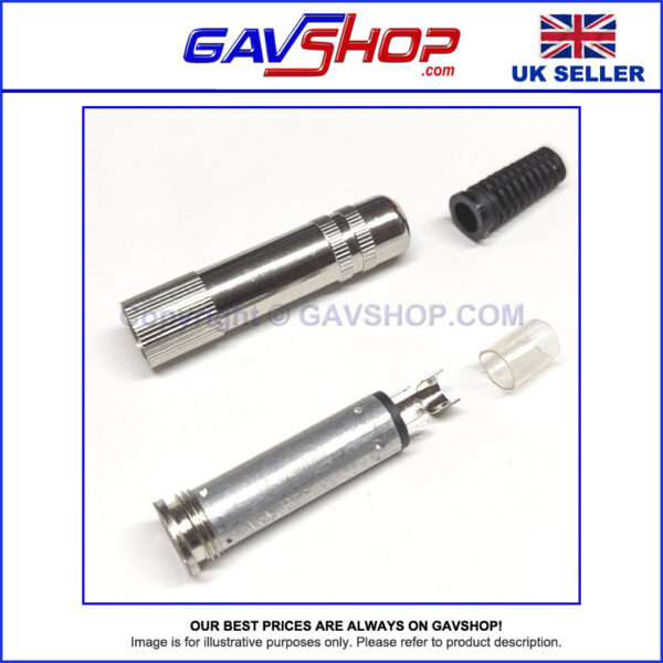 6.35mm Stereo Inline Socket with Metal Body