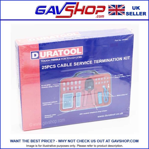 Duratool-RJ-45-and-RJ-12-Termination-Kit RJ-45 Termination Service Kit by Duratool 25pcs