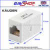 Cat5e Cat6 RJ45 Coupler Female Socket ultra small connector in White - US201
