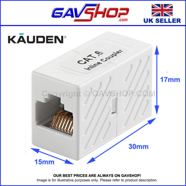 Cat5e Cat6 RJ45 Coupler Female Socket ultra small connector in White - US201