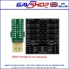 HDMI Solderless Wire Connector 19P Plug Breakout Terminals with Black Cover Male