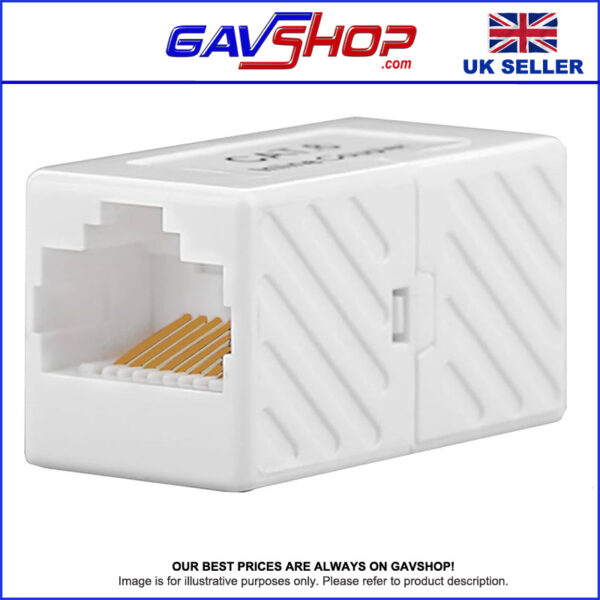 Cat5e Cat6 RJ45 Coupler Female Socket ultra small connector in White - US201