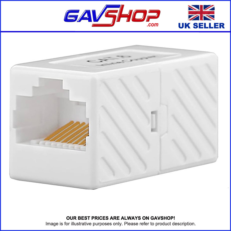Cat5e Cat6 RJ45 Coupler Female Socket ultra small connector in White – US201