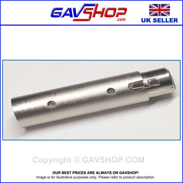 XLR DMX Lighting Adaptor, 5 Pin Socket to 3 Pin Plug