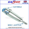 3 Pin XLR Female to 6.35 mm Mono Plug Adaptor