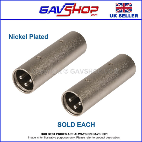 3-Pin XLR Male Adaptor to 3 Pin Male Coupler
