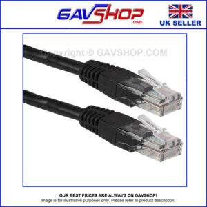 RJ45 CAT5e Long Network UTP Leads Various Sizes - Black