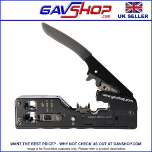 RJ45-Pass-Through-Pro-Crimper-3 RJ45 Ethernet Crimping Tool For Cat5, Cat6 Cat7 Connectors With Pass Through Crimp Cutting and Stripping Cable Function