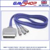 Scart-Blue-Techlink--GAVSHOP Scart Plug to 3 Phono Plugs Audio Lead - 1.5m by TECHLINK
