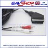 Scart-to-2-x-Phono-Lead-10m 10m Scart to Audio Phono Lead Right and Left Channels