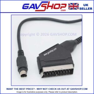 SCART to S-Video Cable 4-Pin Mini DIN Lead TV VCR DVD Retro Gaming Console