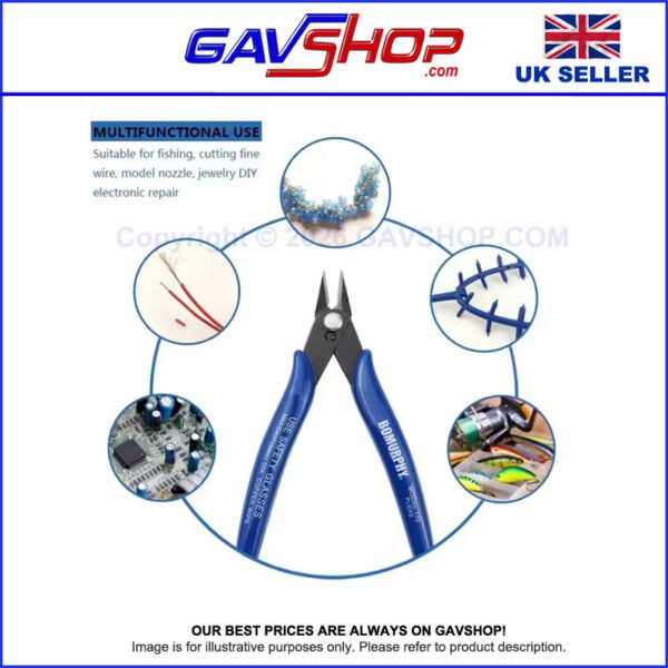gavshop-side-cutters-03 Electrical Wire Cable Cutters Cutting Side Snips Flush Electronic Pliers