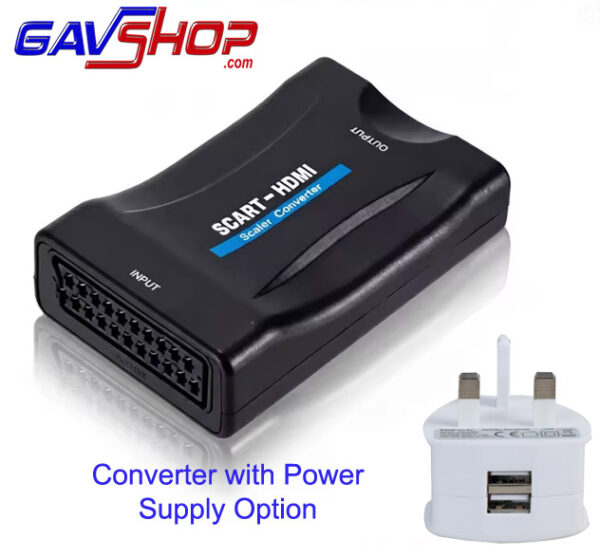1080P SCART To HDMI compatible with Supply Cable Audio Video Upscale Adapter Converter