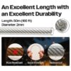 50m Stainless Steel Catenary Wire Kit